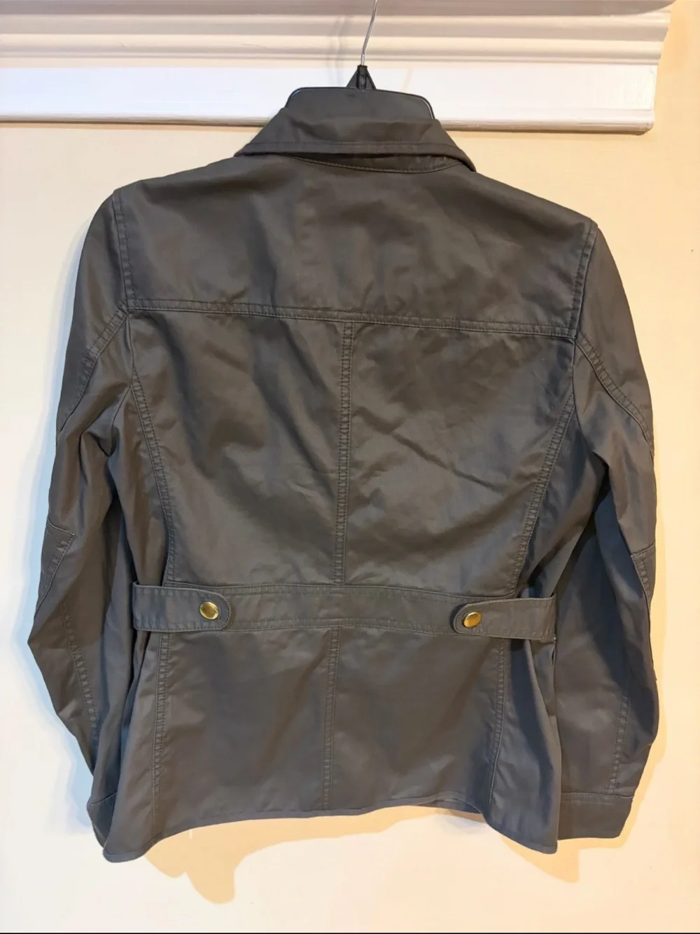 J. Crew Olive Green Utility Jacket with Brass Buttons